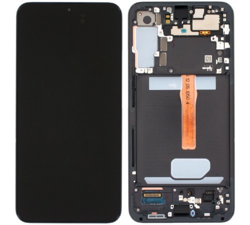 Дисплей для Samsung S906B Galaxy S22 Plus 5G, черный (Phantom Black), с рамкой, Original, сервисная упаковка, #GH82-27500D