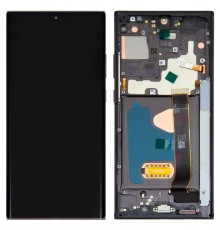 Дисплей для Samsung N985F Galaxy Note 20 Ultra, N986B Galaxy Note 20 Ultra 5G, чорний (Mystic Black), з рамкою, High Copy (OLED)