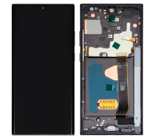 Дисплей для Samsung N985F Galaxy Note 20 Ultra, N986B Galaxy Note 20 Ultra 5G, чорний (Mystic Black), з рамкою, High Copy (OLED)