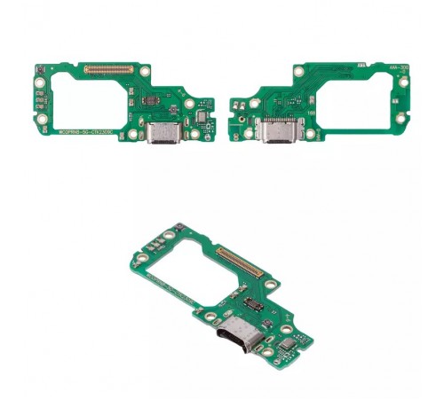 Шлейф для Oppo Reno 8 5G, конектора зарядки, мікрофона, плата зарядки, Copy
