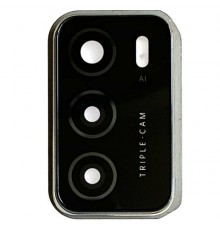 Скло камери для Oppo A54s, чорне, з рамкою