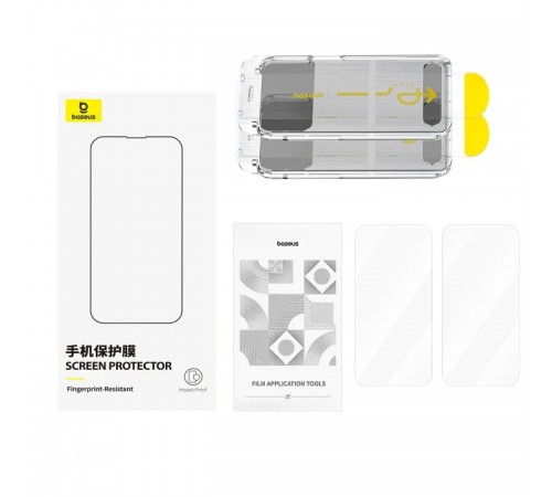 Защитное стекло Baseus для Apple iPhone 16 Pro Max, прозрачное, Full-View HD Tempered Glass Screen Protector (P0045H00), комплект 2шт.