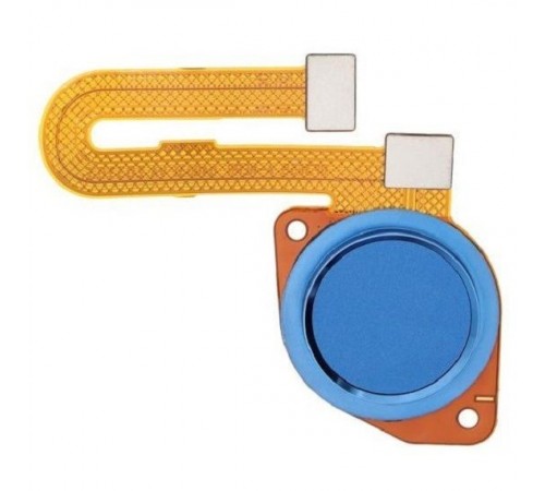 Шлейф для Motorola Moto E7 Plus XT2081-1, Moto E7 Power XT2097-6, сканера отпечатка пальца (Touch ID), синий