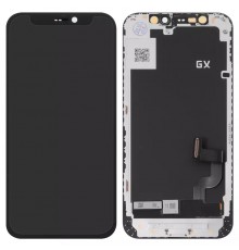 Дисплей для iPhone 12 mini, черный, с рамкой, High Copy (OLED), GX OEM hard