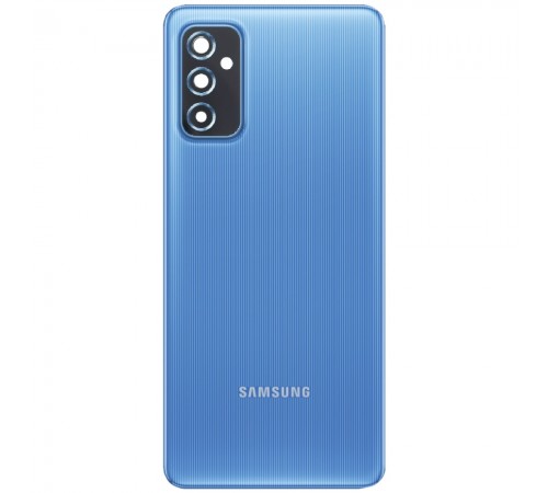 Задня панель корпуса для Samsung M526 Galaxy M52, голуба (Icy Blue), Copy + скло камери