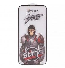 Захисне скло для Apple iPhone 13 Pro Max, iPhone 14 Plus, сумісне з чохлом, Full Glue, Anti-Static, чорне, gorilla 