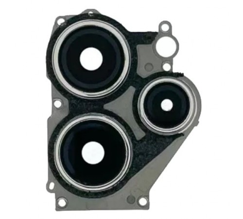 Стекло камеры для Xiaomi Redmi 12, серебристый, с рамкой