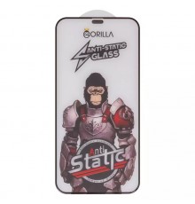 Захисне скло для Apple iPhone 12, iPhone 12 Pro, сумісне з чохлом, Full Glue, Anti-Static, чорне, gorilla 