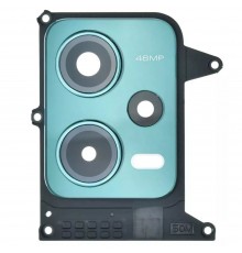 Скло камери для Xiaomi Redmi Note 12 5G, зелене, з рамкою