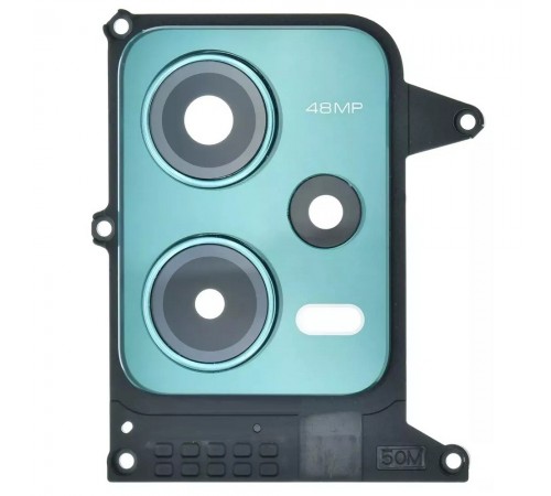 Скло камери для Xiaomi Redmi Note 12 5G, зелене, з рамкою