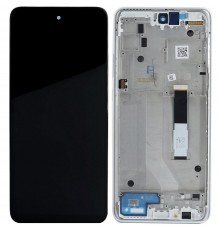 Дисплей для Motorola Moto G 5G XT2113, Moto One 5G Ace XT2113-2, серебристый (Frosted Silver), с рамкой, Original (PRC)