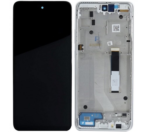 Дисплей для Motorola Moto G 5G XT2113, Moto One 5G Ace XT2113-2, серебристый (Frosted Silver), с рамкой, Original (PRC)