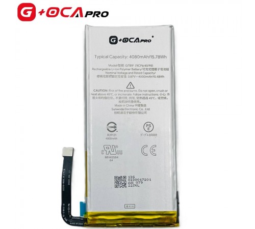 Акумулятор G+OCA Pro GTB1F для Google Pixel 5, Li-Polymer, 3,87 В, 4080 мАг