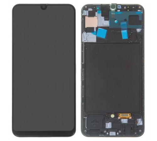 Дисплей для Samsung A507 Galaxy A50s, черный, с рамкой, Original (PRC), original glass