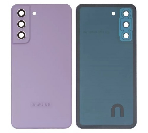 Задняя панель корпуса для Samsung G990B Galaxy S21 FE 5G, фиолетовая (Lavender) + стекло камеры