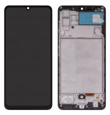 Дисплей для Samsung A325 Galaxy A32, чорний, з рамкою, Copy (TFT)