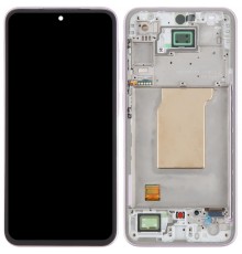 Дисплей для Samsung A356 Galaxy A35 5G, рожевий (Lilac), з рамкою, Original
