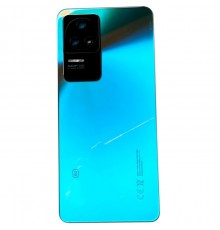 Задняя панель корпуса для Xiaomi Poco F4, Redmi K40s, голубая, Copy + стекло камеры, 64MP, Лого Poco