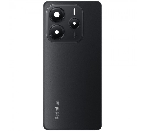 Задняя панель корпуса для Xiaomi Redmi Note 14 5G, черная (Midnight Black) + стекло камеры, 50MP