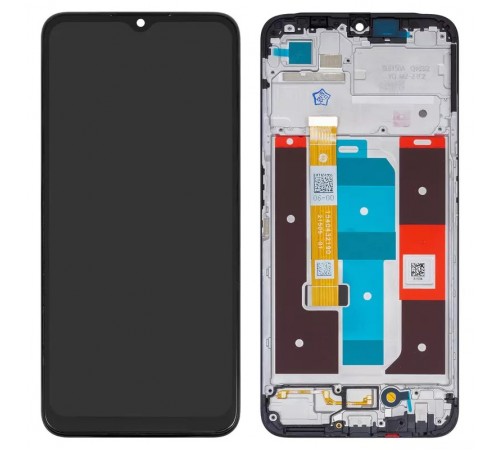 Дисплей для Realme C35, чорний, з рамкою, High Copy, RMX3511, 1540432190