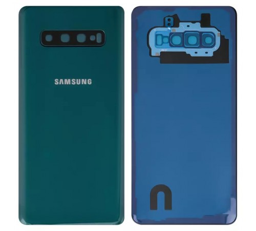 Задняя панель корпуса для Samsung G975 Galaxy S10 Plus, зеленая (Prism Green) + стекло камеры Задняя панель корпуса для Samsung G975 Galaxy S10 Plus, зеленая (Prism Green) + стекло камеры