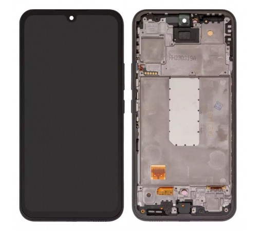 Дисплей для Samsung A546 Galaxy A54 5G, чорний, з рамкою, High Copy з широким обідком, (OLED)