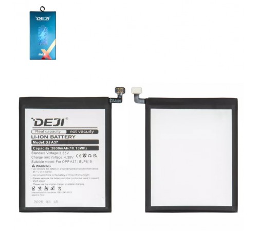 Аккумулятор Deji BLP615 для Oppo A35, A37, Li-ion, 3,8 В, 2630 мАч, High Copy