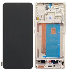 Дисплей для Xiaomi Poco F6 Pro, білий (White), з рамкою, Original (PRC), 23113RKC6G  