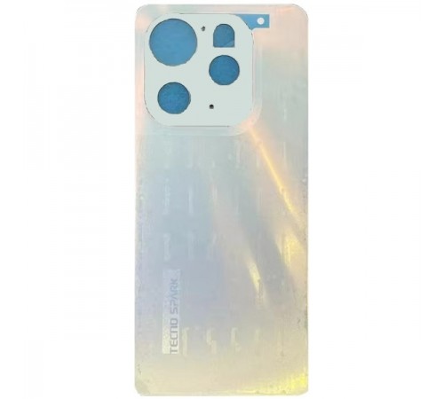 Задня панель корпуса для Tecno Spark 20 Pro (KJ6), біла (Frosty Ivory), Copy