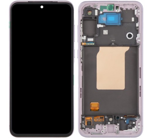 Дисплей для Samsung A556 Galaxy A55, фиолетовый (Lilac), с рамкой, Original (PRC), #GH82-34305C