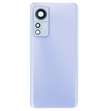 Задняя панель корпуса для Xiaomi 12, 12X синяя, Copy + стекло камеры