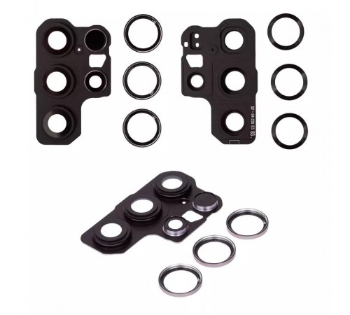 Скло камери для Samsung S938 Galaxy S25 Ultra, сіре, з рамкою