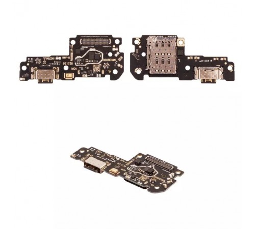 Шлейф для Xiaomi Poco X5 Pro, Redmi Note 12 Pro 5G, коннектора зарядки, с микрофоном, с компонентами, High Copy плата зарядки