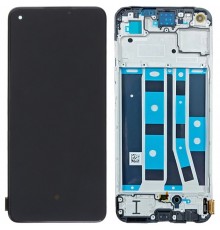 Дисплей для Oppo A78 4G (CPH2565), чорний, з рамкою, High Copy (OLED)