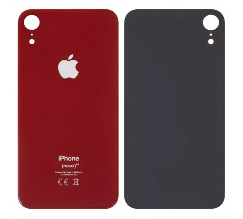Задня панель корпусу для iPhone XR, червона, не потрібно знімати скло камери, big hole