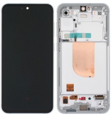 Дисплей для Samsung S711 Galaxy S23 FE, сріблястий, з рамкою, Original