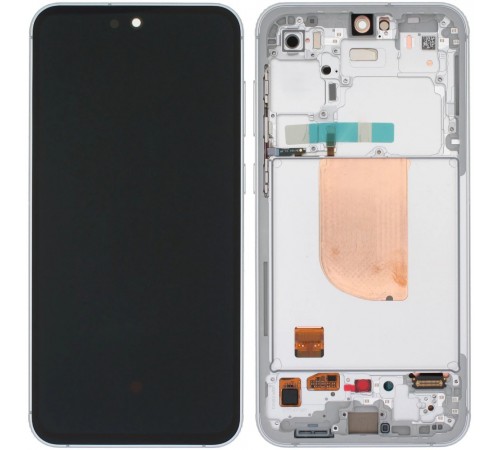 Дисплей для Samsung S711 Galaxy S23 FE, сріблястий, з рамкою, Original