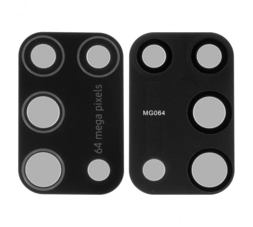 Стекло камеры для Samsung M315 Galaxy M31, черное, без рамки