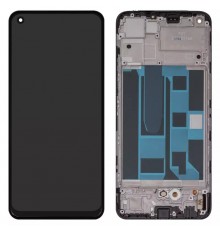 Дисплей для Realme 8, 8 Pro, чорний, з рамкою, Original (PRC), RMX3085, RMX3081