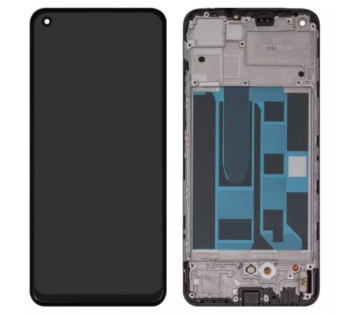 Дисплей для Realme 8, 8 Pro, чорний, з рамкою, Original (PRC), RMX3085, RMX3081