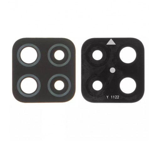 Стекло камеры для Samsung A225 Galaxy A22, черное, без рамки