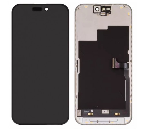 Дисплей для iPhone 15 Pro, чорний, з рамкою, Оригінал (переклеєно скло) Дисплей для iPhone 15 Pro, чорний, з рамкою, Оригінал (переклеєно скло)